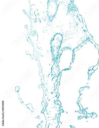 splashing water on white background © schankz