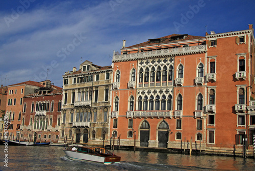 VENICE, ITALY - SEPTEMBER 02, 2012: Old typical buildings on Grand Canal, Venice, Italy