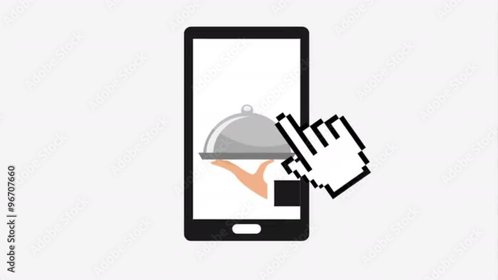 Online purchases and food delivery, Video Animation Online purchases and food delivery, Video Animation