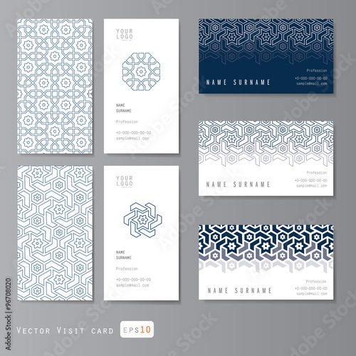 Visit cards set