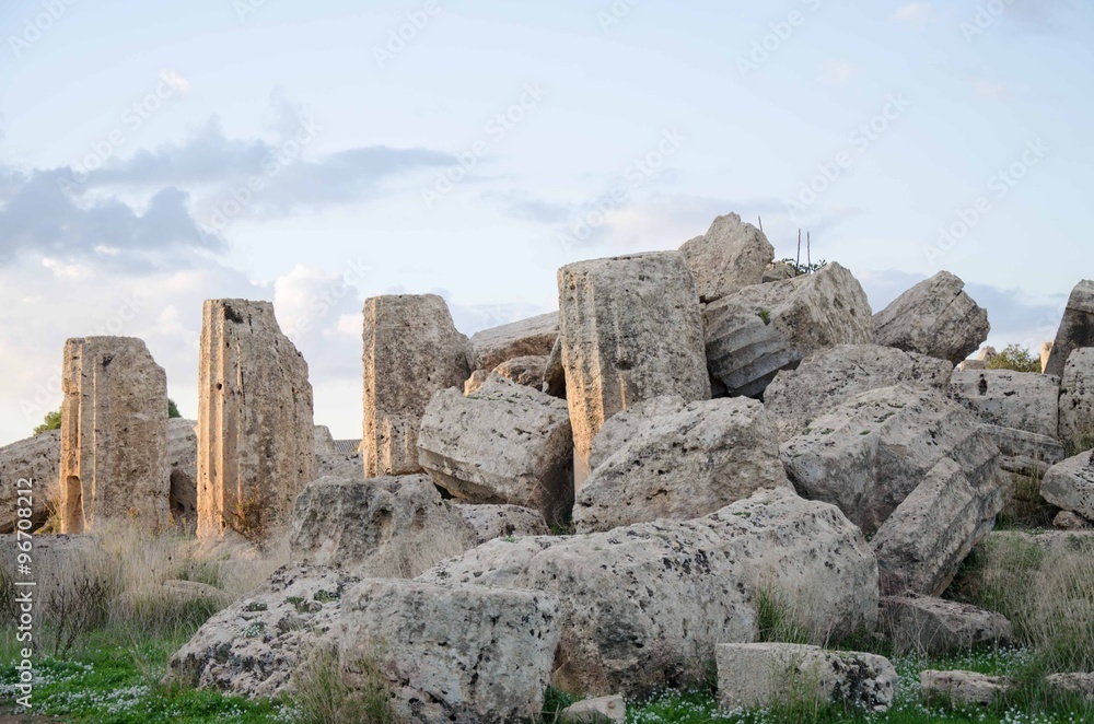 Archaeological area of Selinunte in Sicily