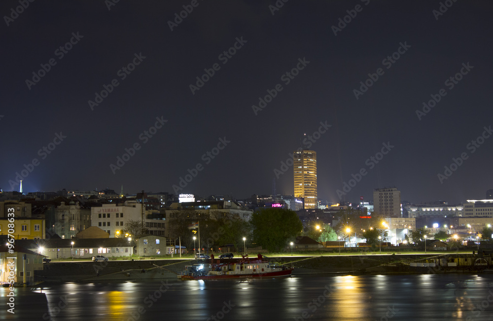 Belgrade, night landscape.