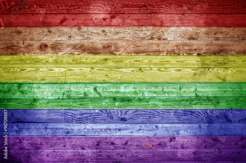 Wooden Boards Gay Pride