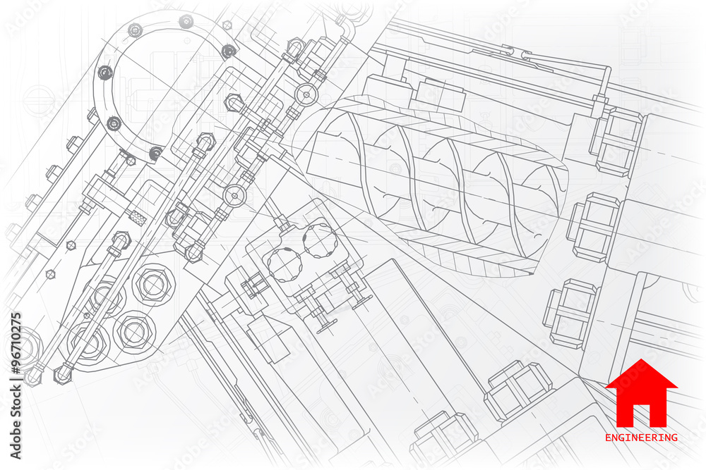 Fototapeta premium Vector architect background