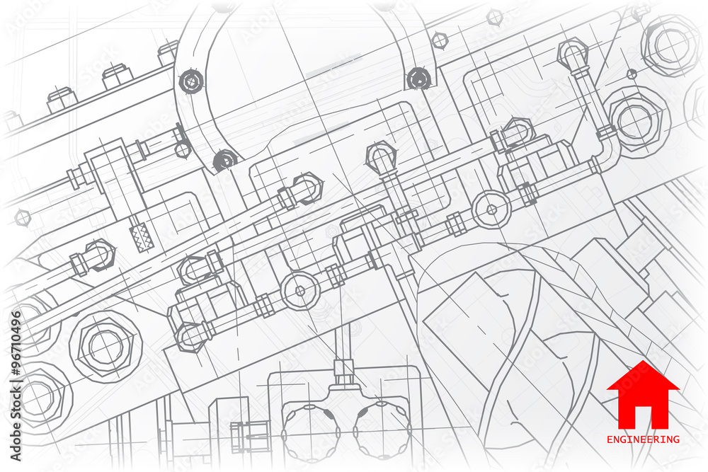 Fototapeta premium Vector architect background
