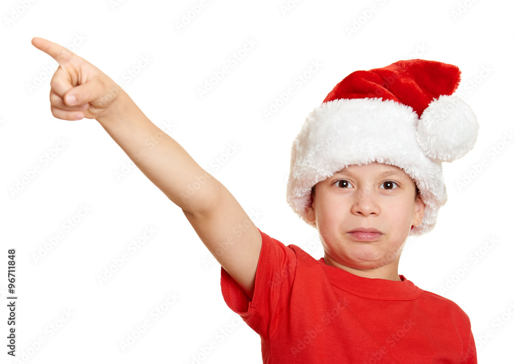 boy in santa helper hat portrait - winter holiday christmas concept boy in santa helper hat portrait - winter holiday christmas concept
