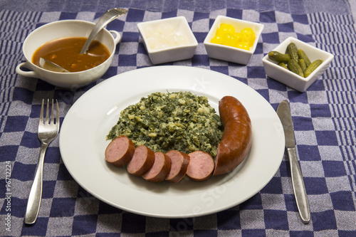 borecole with sausages photo