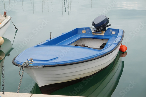 The image of an isolated boat