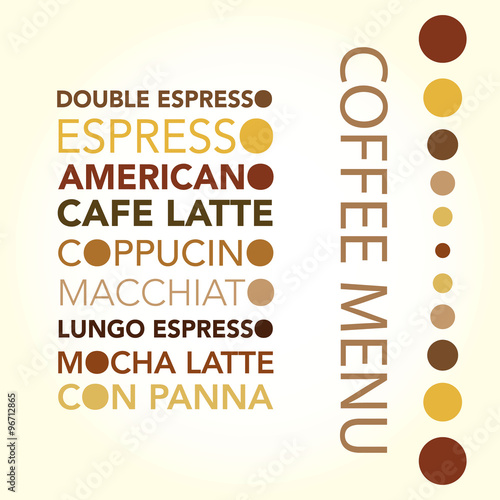 coffee menu