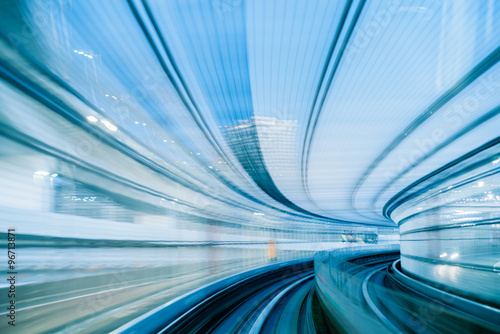 tunnel in tokyo blurred as idea of high speed