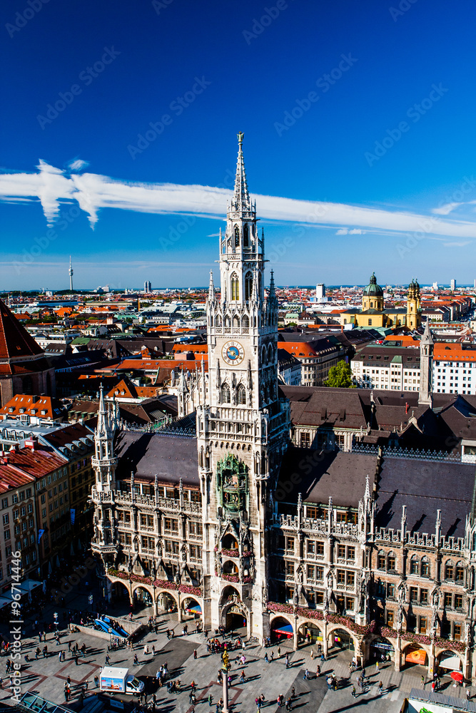 Obraz premium The New Town Hall, Munich, Bavaria, Germany