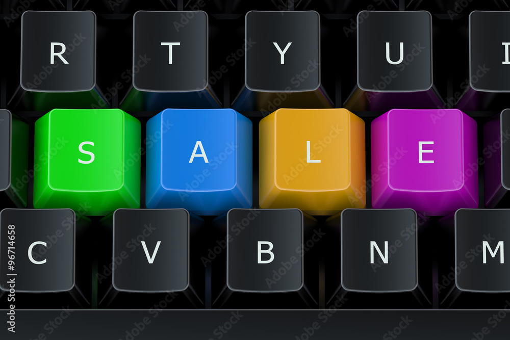 Sale concept on the computer keyboard Sale concept on the computer keyboard