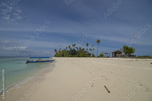 Beautiful tropical beach in Sibuan Island, Semporna,Sabah Borneo, Malaysia photo