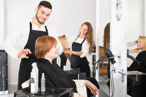 Barber makes the cut for woman