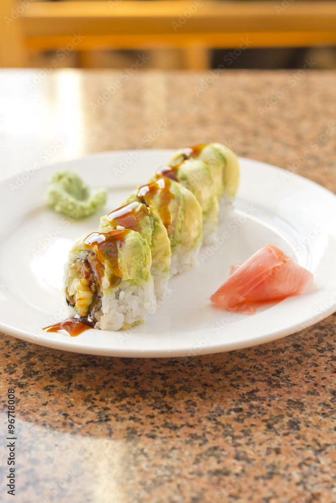 Eel Avacado Sushi Eel Avacado Sushi