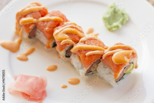 Tuna Salmon Sushi Roll