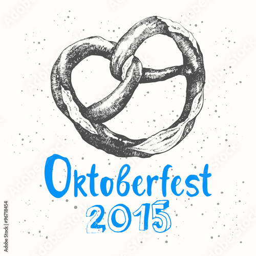 Pretzel. Oktoberfest food. Traditional beer snack. 