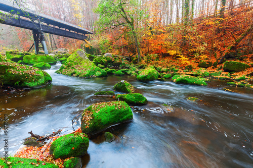 an den Irreler Wasserfällen in der Südeifel, Deutschland photo