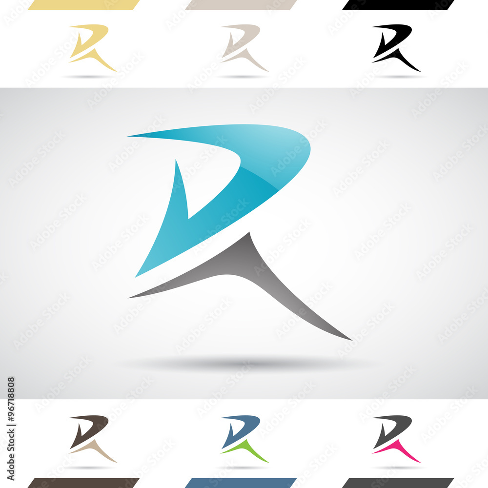 Obraz premium Logo Shapes and Icons of Letter R