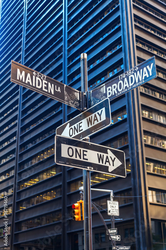 Straßenschilder in Manhattan, New York City