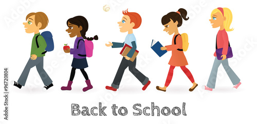 Children heading back to school