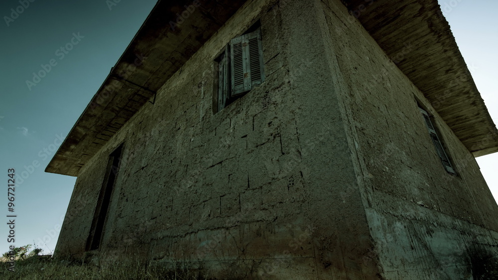 4K abandoned derelict house exterior in city outskirts motion control timelapse 4K abandoned derelict house exterior in city outskirts motion control timelapse