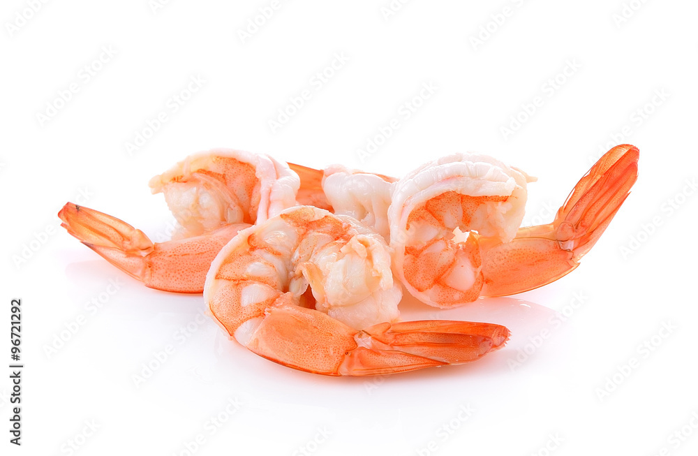 shrimps on a white background shrimps on a white background
