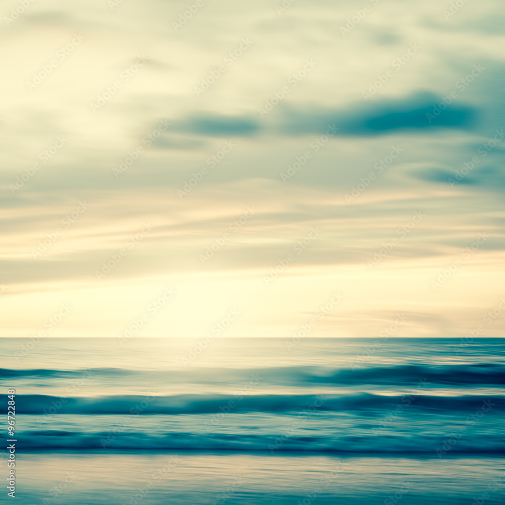 An abstract seascape with blurred panning motion
