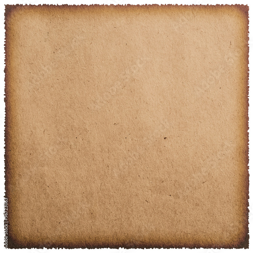 Old burnt paper sheet
