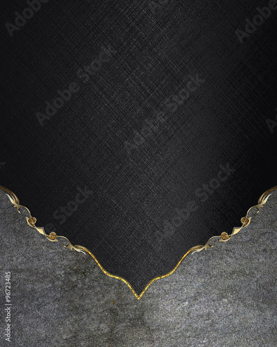The nameplate of cement on black background. Element for design. Template for design. copy space for ad brochure or announcement invitation, abstract background