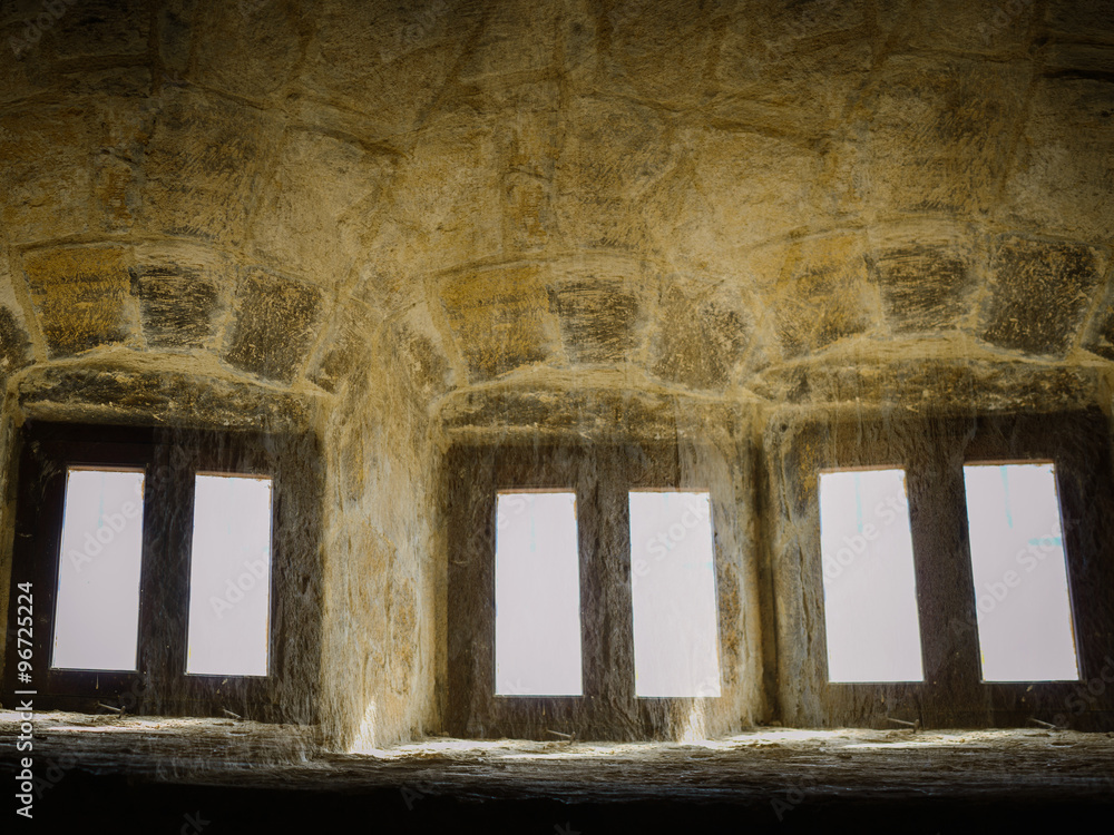Fototapeta premium Fantasia on Kolossi castle. Multiple. Cyprus