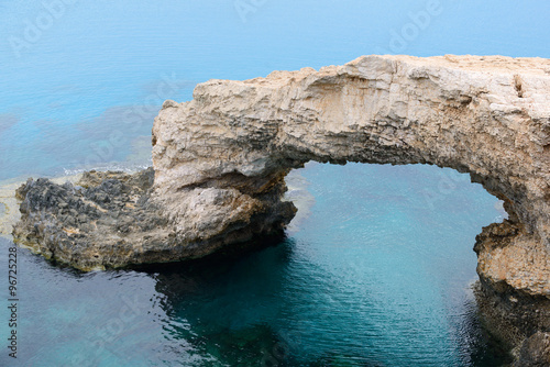 Love bridge. Natural stone bridge near Ayia Napa. Cyprus