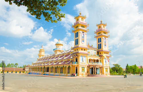 Cao Dai Temple in Tay Ninh province, near ho chi minh city, Viet photo