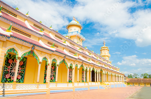 Cao Dai Temple in Tay Ninh province, near ho chi minh city, Viet photo