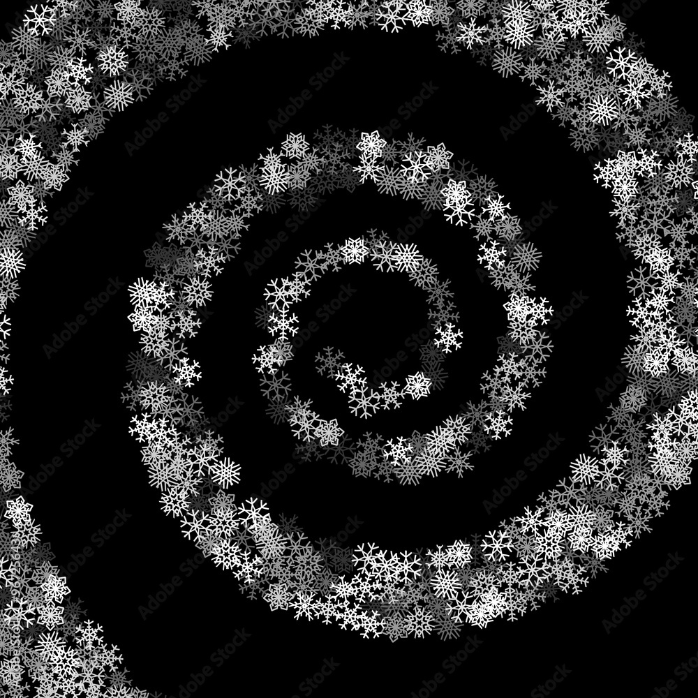 Swirl of scattered snowflakes Swirl of scattered snowflakes