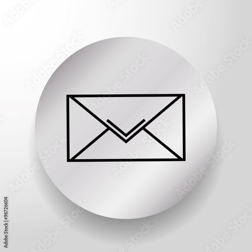 Email or mail on round button