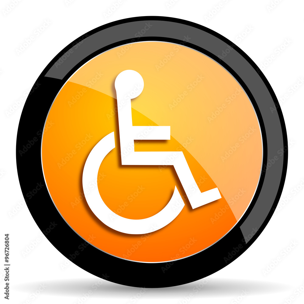 wheelchair orange icon wheelchair orange icon
