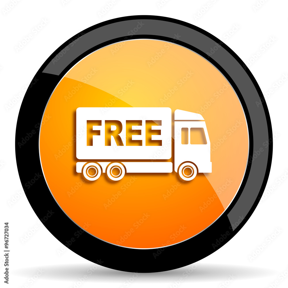free delivery orange icon free delivery orange icon