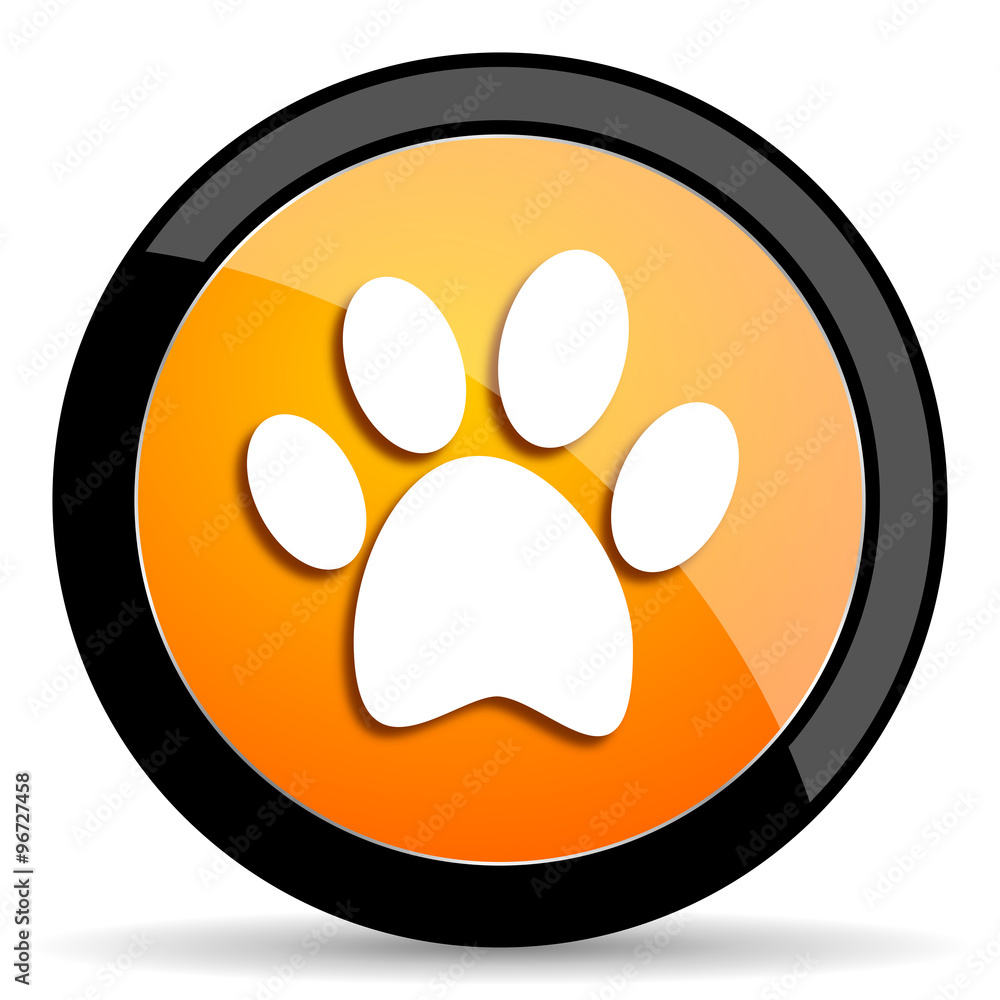 Fototapeta premium foot orange icon