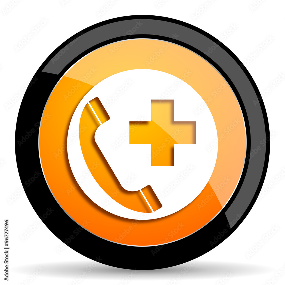 emergency call orange icon emergency call orange icon