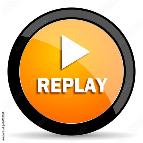 Free Download replay orange icon - GFXLoad