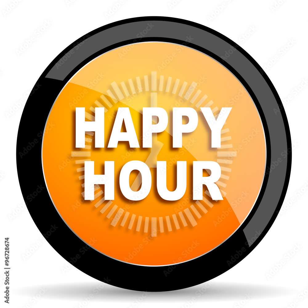 happy hour orange icon