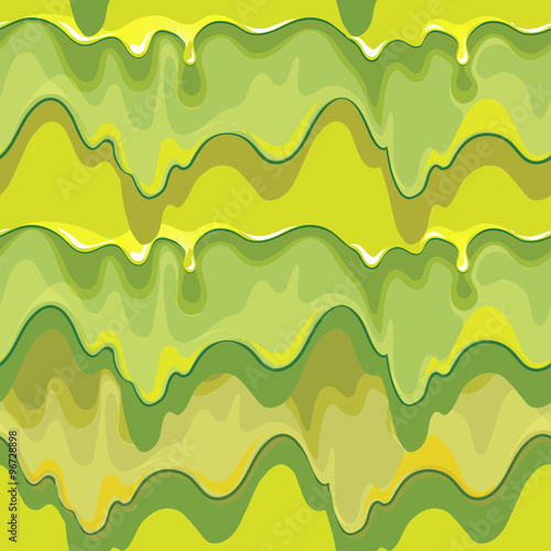 Oozing green slime vector seamless pattern
