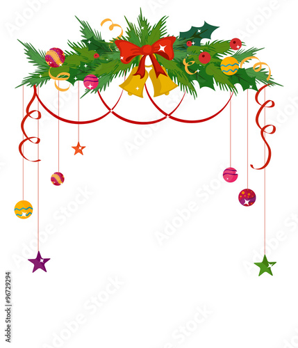 Merry Christmas border and decoration frame