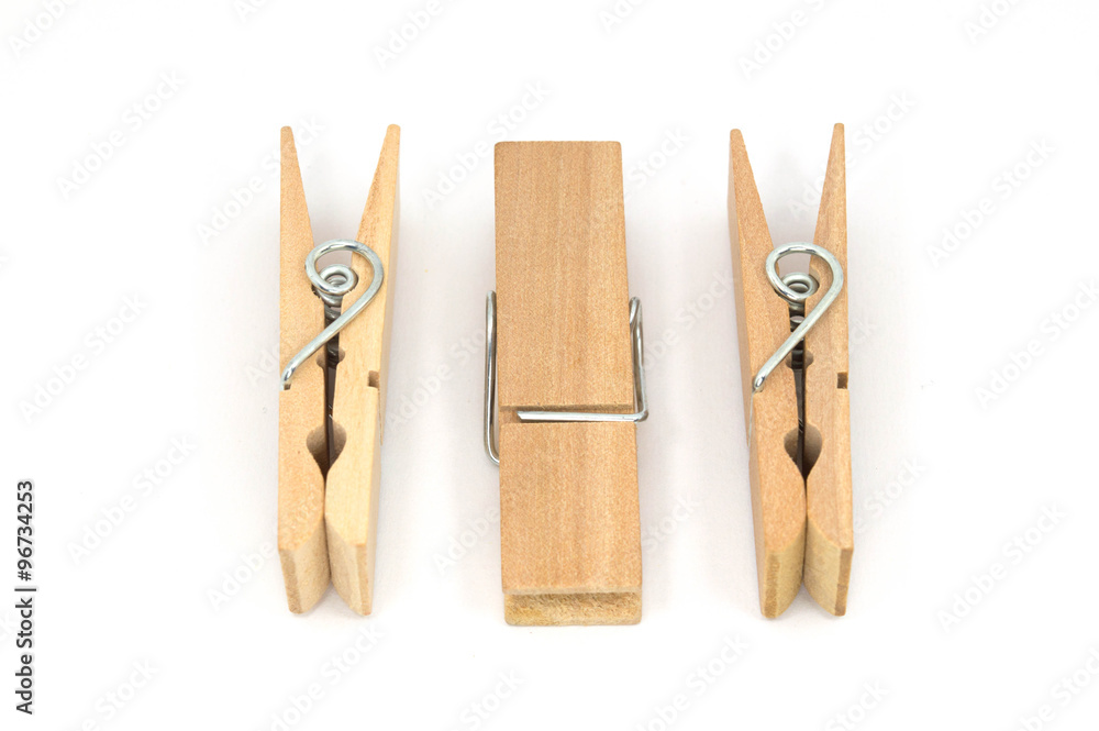 Clothespin / Clothespin isolated on white background Clothespin / Clothespin isolated on white background