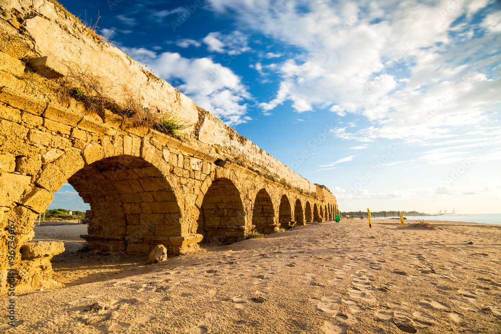 Aqueduct in Cesarea, Israel