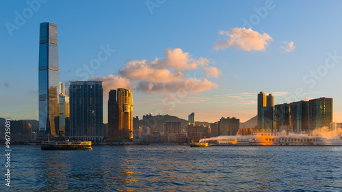 Canvas Print Hongkong Cityscape, Hongkong Business Center District, Hong Kong, China