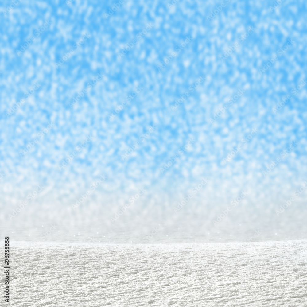 Obraz premium Winter background with snow-drifts and blue sky