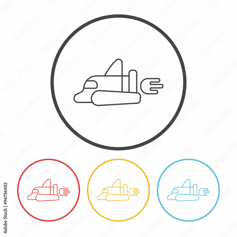 Spaceship line icon Spaceship line icon