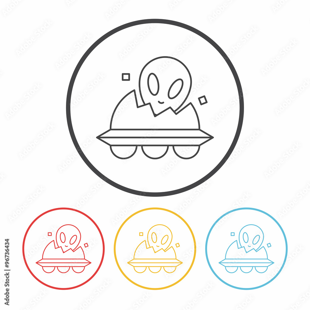 Space Alien line icon Space Alien line icon